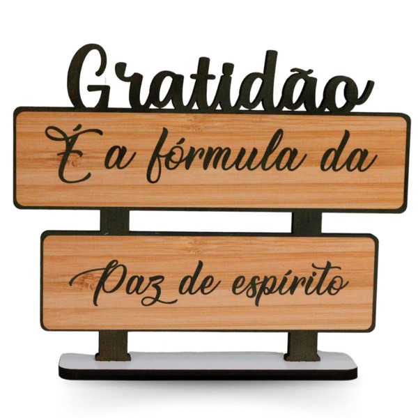 Encontraproduto.com.br - Placa Com Frase Gratidão Pilar Toquinho JR (MP)