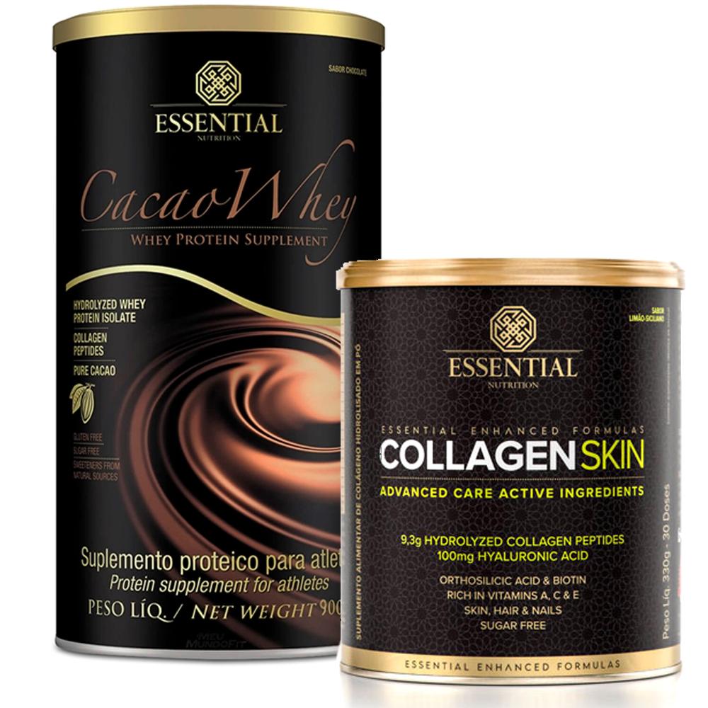 Kit Cacao Whey Protein 900g + Collagen Limão 330g