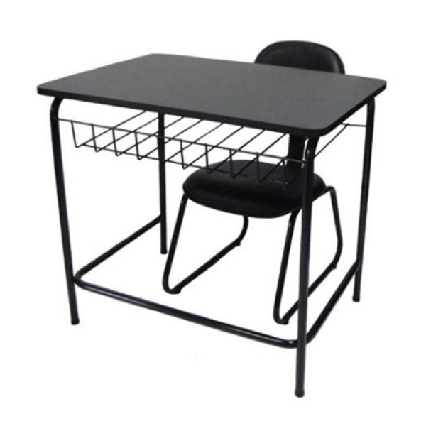 Mesa Escolar Com Cadeira De Escritório Mesa Escolar Preto