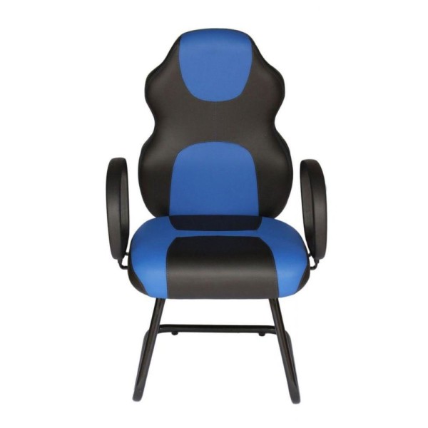 Encontraproduto.com.br - Cadeira Gamer Base Fixa Com Braço Gamer Racing Azul