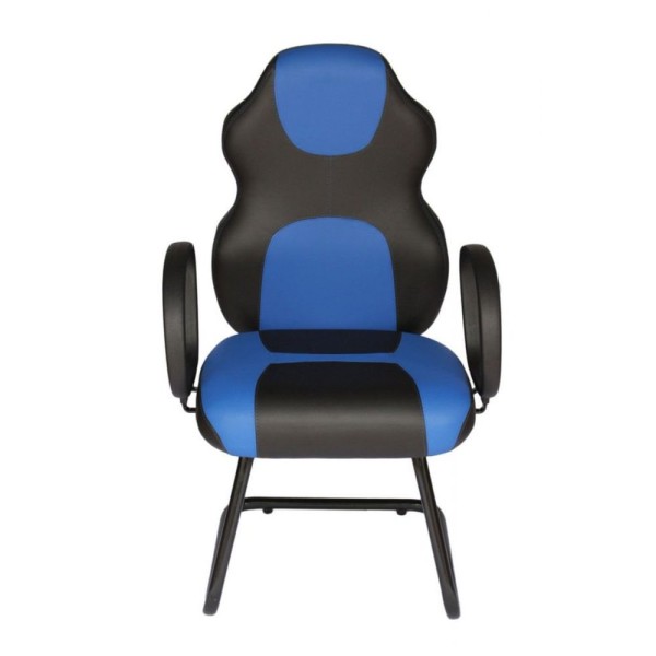 Encontraproduto.com.br - Cadeira Gamer Base Fixa Com Braço Gamer Racing Azul