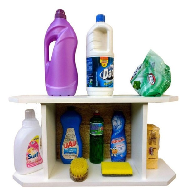Encontraproduto.com.br - Nicho Organizador Prateleira Área De Serviço Mdf 52cm
