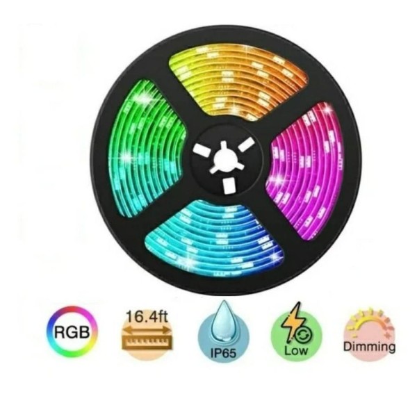 Encontraproduto.com.br - Fita Led Ultra Rgb 3528 Rolo 5M 16 Cores 300 Leds