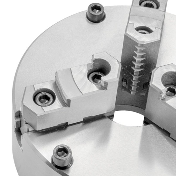 Encontraproduto.com.br - Placa Para Torno 3 Castanhas Reversíveis 200mm - F. Frontal - Corpo De Aço