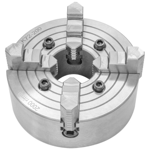 Encontraproduto.com.br - Placa Para Torno Independente 160mm - 4 Castanhas - F. Frontal