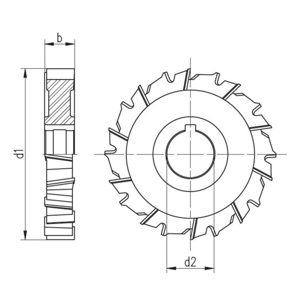 Encontraproduto.com.br - Fresa Circular, Corte 3 Lados - 3 X 5/16 X 1 X 20
