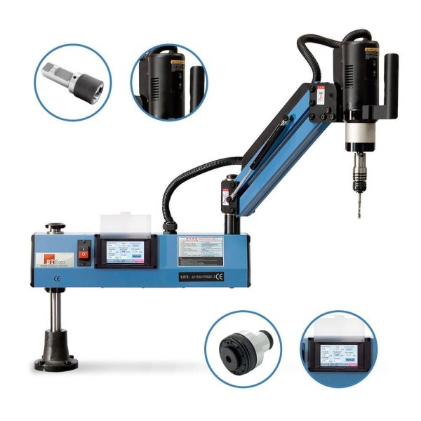 Encontraproduto.com.br - Rosqueadeira Eletrônica Com Braço Articulado Capacidade M3 A M16 - Rotação 0-312 Rpm