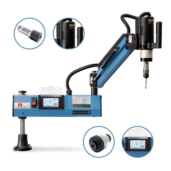 Encontraproduto.com.br - Rosqueadeira Eletrônica Com Braço Articulado Capacidade M3 A M16 - Rotação 0-312 Rpm