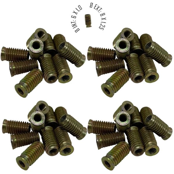 Encontraproduto.com.br - Rosca Postiça Bucha Roscada M6x1,0-m8x1,25 + M8x1,0-m10x1,25