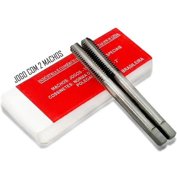Encontraproduto.com.br - Jogo De Macho Aço Rápido - 5/8 X 12 Bsf - Jg 2 Peças - Rocast