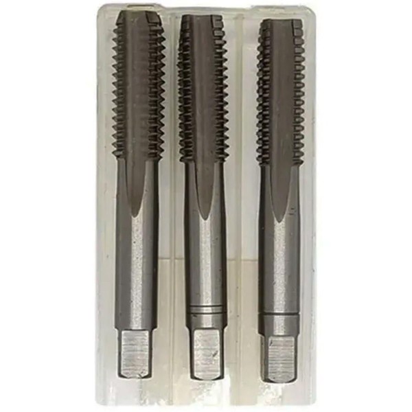 Encontraproduto.com.br - Jogo De Macho Manual Aço Liga Ws - M18 X 2,5 + Calibrador Rosca 52 Lâminas
