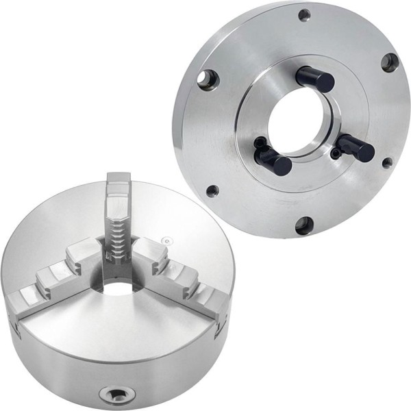 Encontraproduto.com.br - Placa P/ Torno Univ. 200mm + Flange Camlock P/ Torno Romi S20