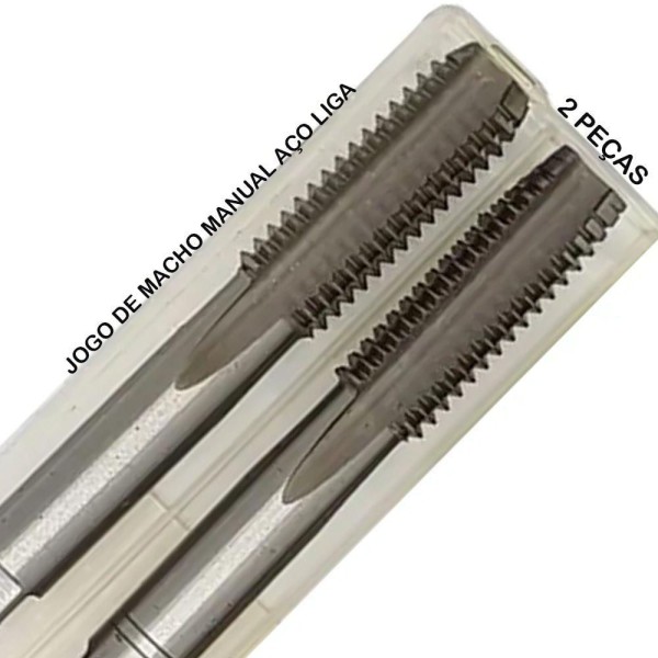 Encontraproduto.com.br - Jogo De Macho Manual Aço Liga Ws - M8 X 0,75 - Jogo 2 Peças