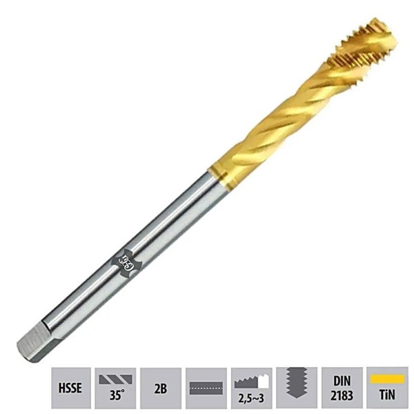 Macho Para Máquina Hsse Unf 1/2 X 20 Sft 286/2 - Din 2183 Tin - Osg