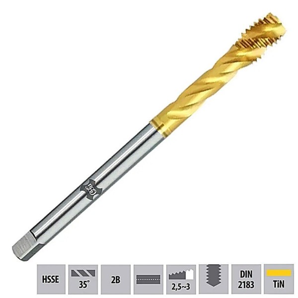 Macho Para Máquina Hsse Unf 5/8 X 18 Sft 286/2 - Din 2183 Tin - Osg