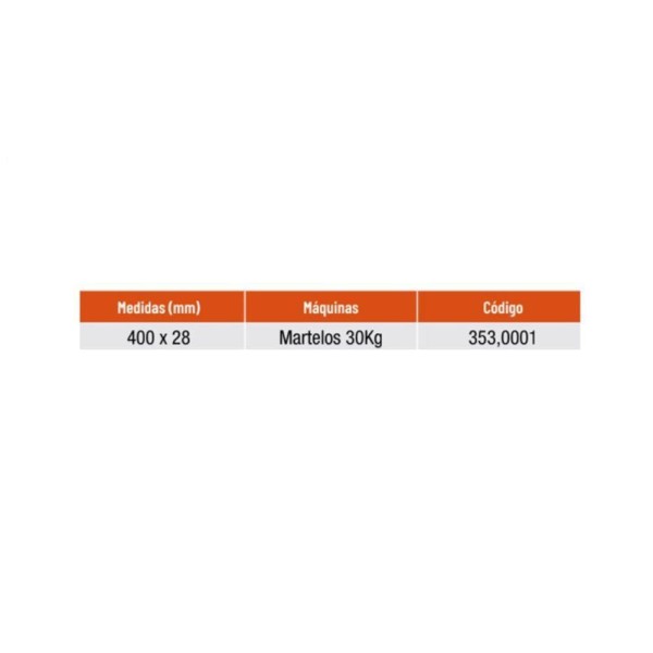 Encontraproduto.com.br - Talhadeira Sextavada Hexagonal Para Martelo Demolidor - 400 X 28mm - Ref. 353,0001 Rocast