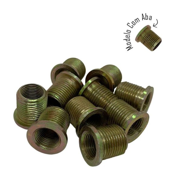 Rosca Postiça Bucha Roscada - M14x1,25 - M18x1,5 - 10 Pçs