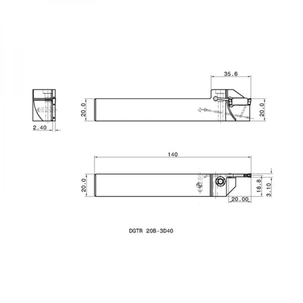 Encontraproduto.com.br - Suporte Para Bedame Externo 20x20 - Dgtr-20b-3d40 - Dgn 3mm