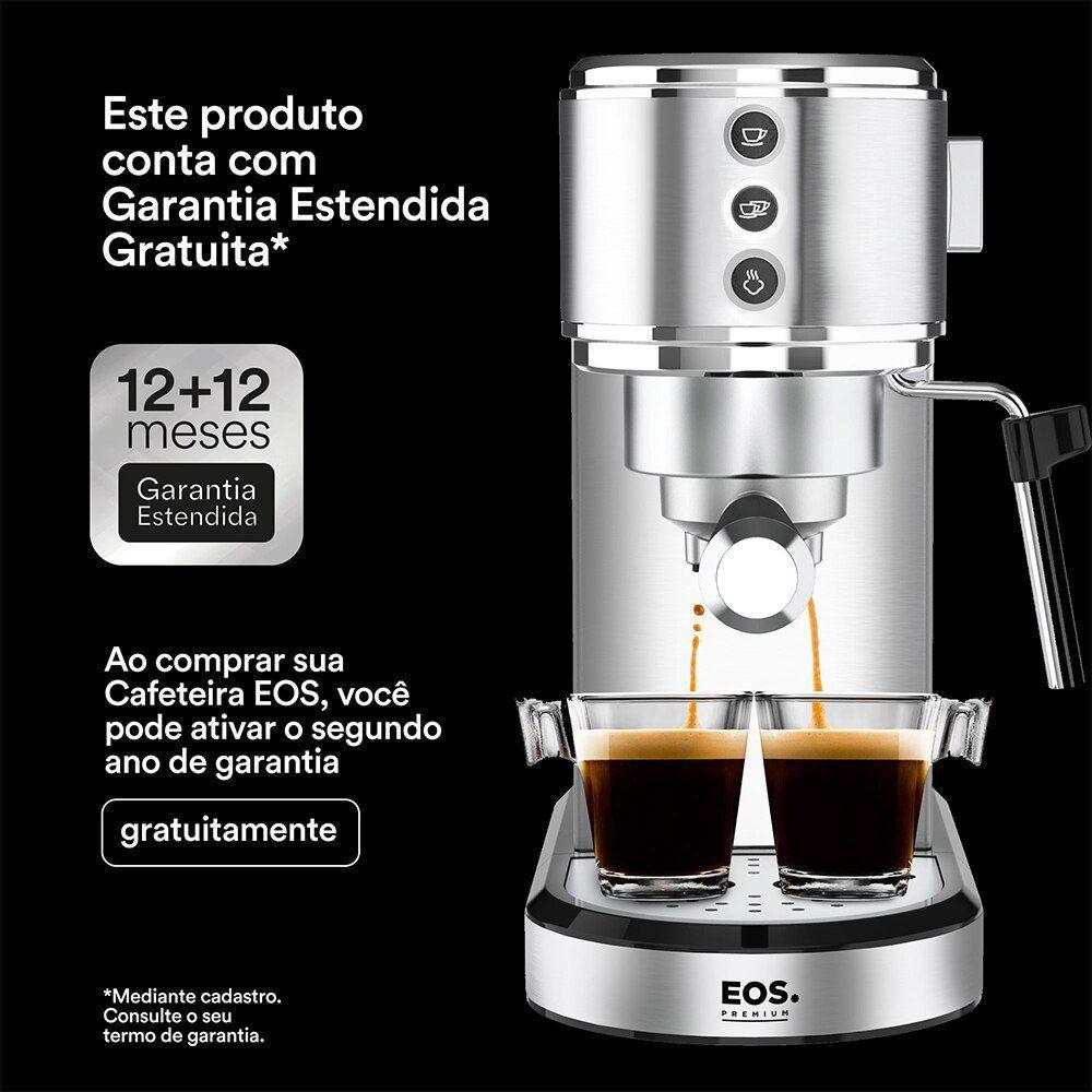 Encontraproduto.com.br - Cafeteira Espresso Latte Italiana 3 Em 1 Eos 19 Bar 220v Inox