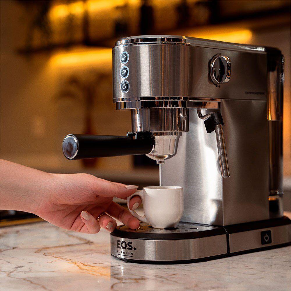 Encontraproduto.com.br - Cafeteira Espresso Latte Italiana 3 Em 1 Eos 19 Bar 220v Inox