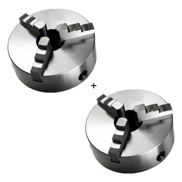 Encontraproduto.com.br - Placa Para Torno Com 3 Castanhas Universal 200mm - 2 Peças