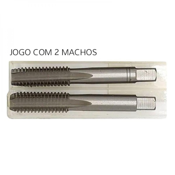 Encontraproduto.com.br - Jogo De Macho Manual Aço Rápido - Unf 5/8 X 18 Jogo 2 Peças
