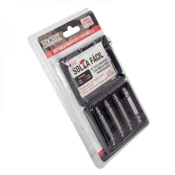 Encontraproduto.com.br - Kit Saca Parafusos Com Broca Para Parafusadeira - 4 Peças