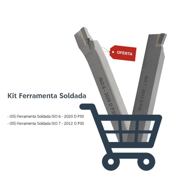 Kit Ferramenta Soldada Iso 6 E Iso 7 Med. 20 - 10 Peças