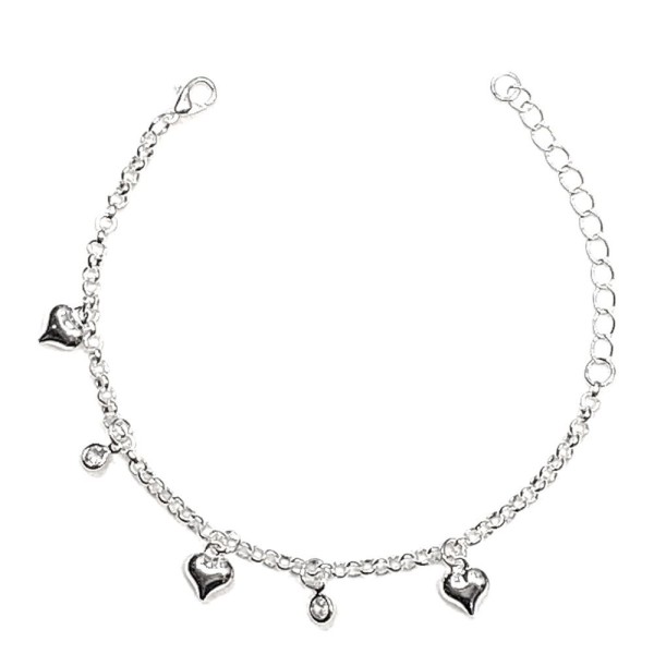 Pulseira Coração E Ponto De Luz
