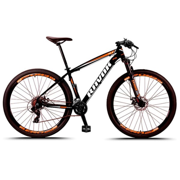Bicicleta Bike Aro 29 Alumínio 24 Velocidades Shimano Suspensão Freio A Disco laranja 19