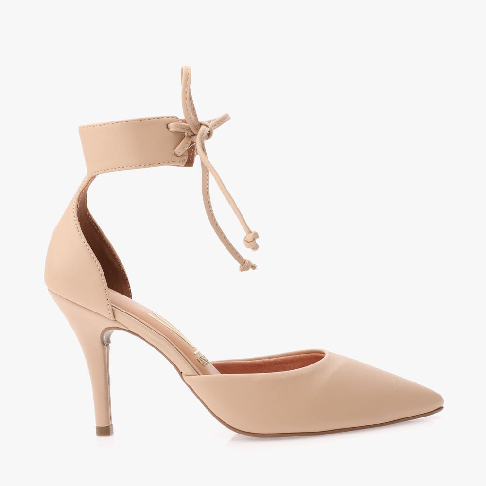Sapato Scarpin Amarração Tornozelo Feminino
