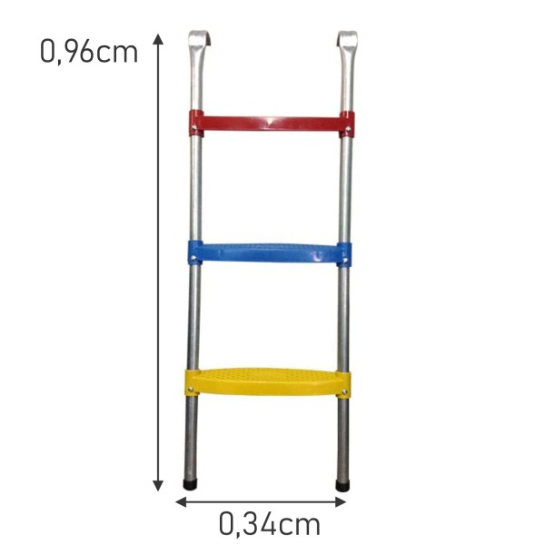 Encontraproduto.com.br - Escada para Cama Elástica Com 3 Degraus de Plástico
