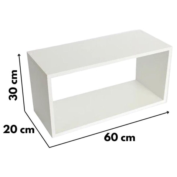 Encontraproduto.com.br - Nicho Retangular Decorativo 60 Cm Mdf Branco