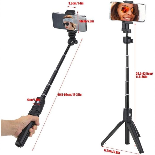 Encontraproduto.com.br - Suporte Para Celular Pau De Selfie Com Disparador Bluetooth - S03