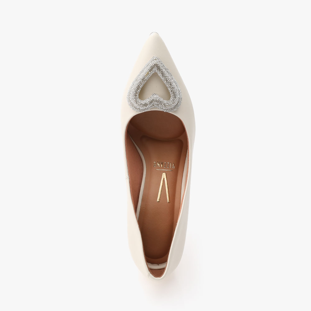 Encontraproduto.com.br - Scarpin Com Coração De Strass Feminino