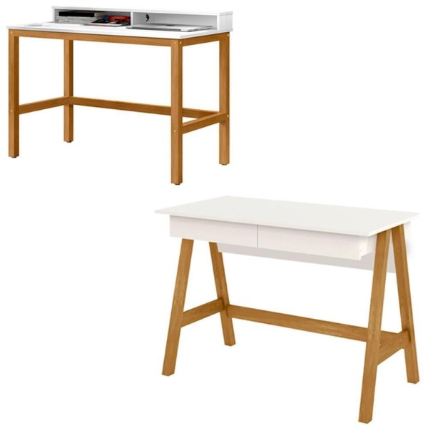 Encontraproduto.com.br - Kit 2 Mesas Para Computador 129X130 Tebar