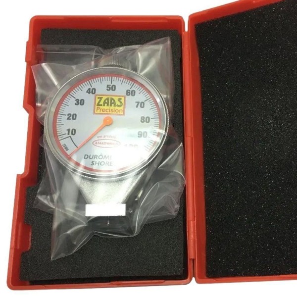 Encontraproduto.com.br - Durômetro Analógico - Cap. 0-100 - Shore A - 66,0001 - Zaas