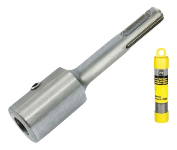 Haste Adaptadora Com Encaixe Plus Para Broca Haste Paralela - 6,0mm - Ref. 44,0006 - Rocast