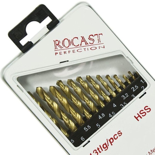 Encontraproduto.com.br - Jogo De Brocas Com Titânio - 1,5 A 6,5mm - Com 13 Peças - 137,0057 - Rocast