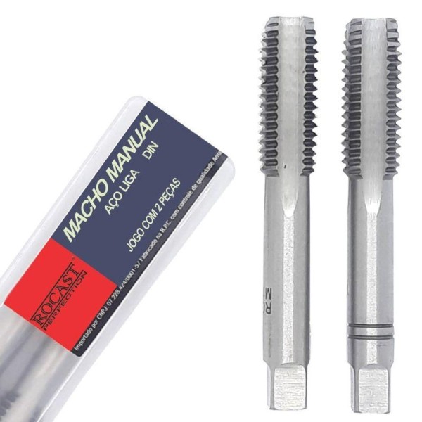 Encontraproduto.com.br - Jg De Macho Manual Aço Liga Ws N°12(7/32)x24 Unc Jg C/2 Pç