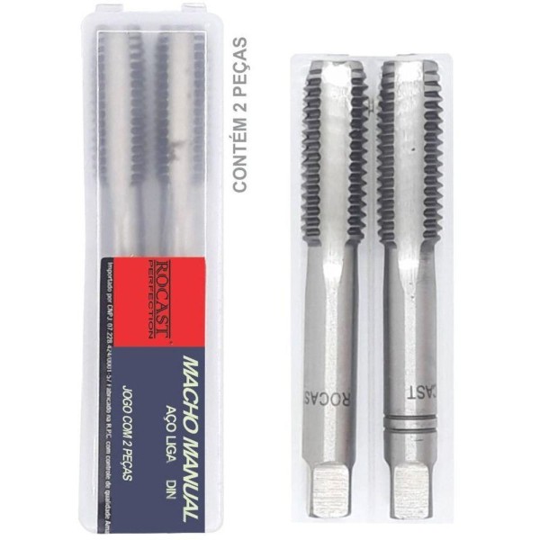 Encontraproduto.com.br - Jg De Macho Manual Aço Liga Ws N°12(7/32)x24 Unc Jg C/2 Pç