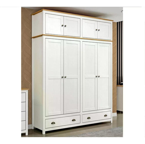 Guarda Roupa Casal Madeira Maciça 2 Peças 9105x9108 Topazio FNT