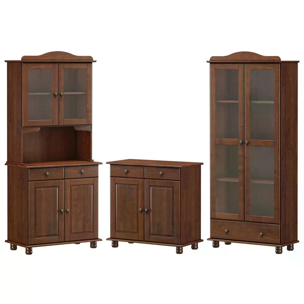 Conjunto Para Sala de Jantar 3 Peças Madeira Maciça Rubi 1 FNT