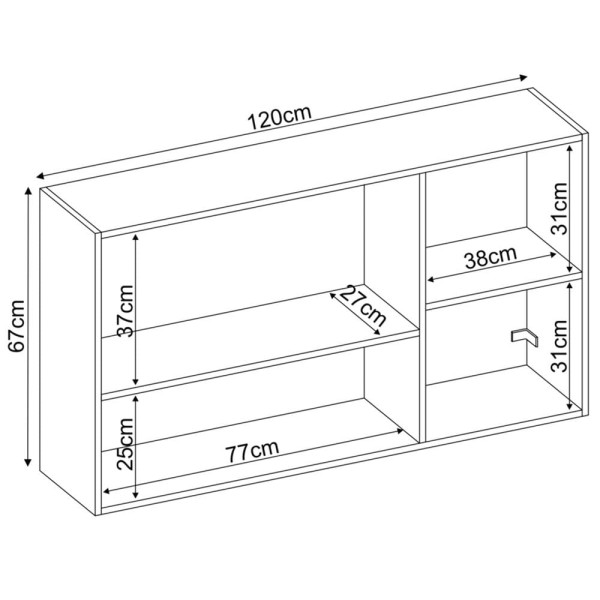 Encontraproduto.com.br - Armario Aereo 3 Portas 120cm 94331 Demobile