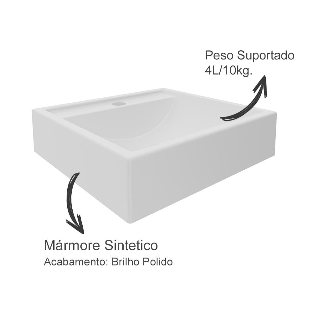 Encontraproduto.com.br - Conjunto Para Banheiro Armarios Com Cuba E Espelho BN4 Tecno Mobili