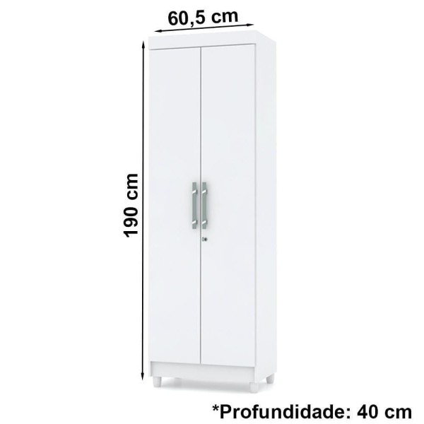 Encontraproduto.com.br - Armario Multiuso 02 Portas 10045 Branco Vlr Branco