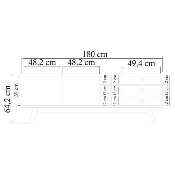 Encontraproduto.com.br - Bancada Rack Para TV 70 Polegadas Com Adega Noronha CLB
