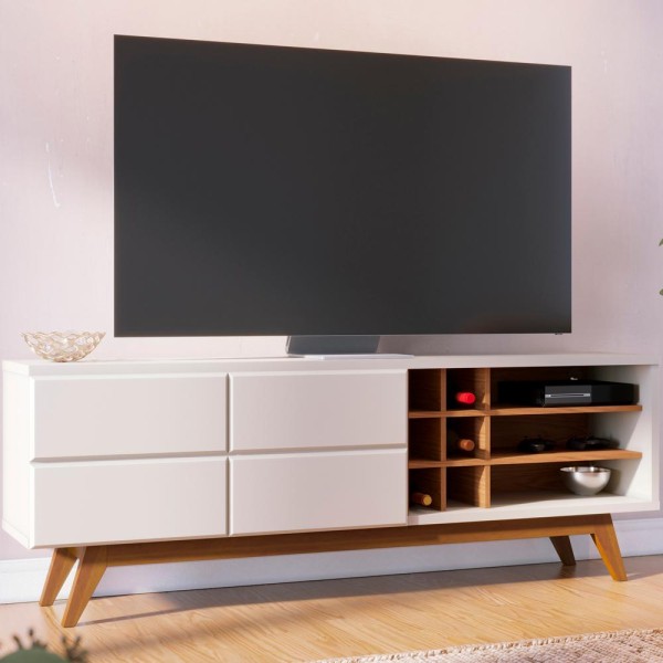 Encontraproduto.com.br - Bancada Rack Para TV 70 Polegadas Com Adega Noronha CLB