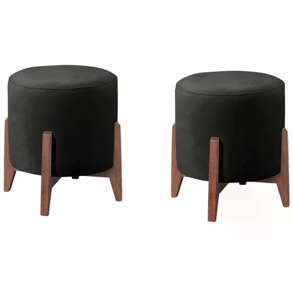Encontraproduto.com.br - Kit 2 Puf Puff Para Sala Lhor Corano RM