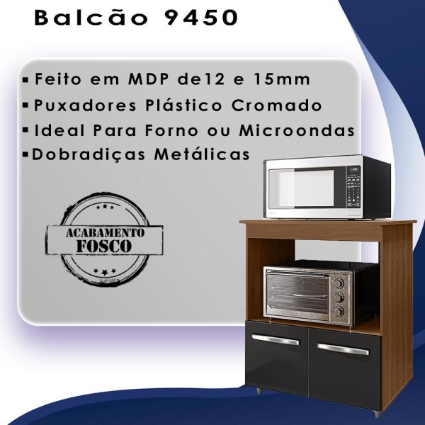 Encontraproduto.com.br - Balcao Multiuso Com Nicho 75cm 9450 Mobbs
